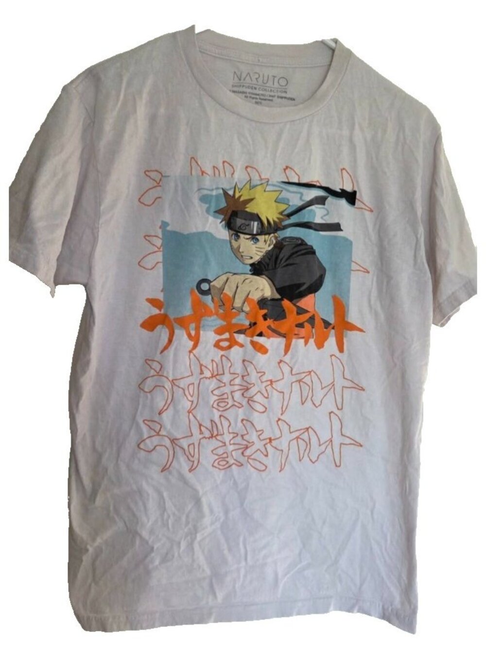 Naruto Shippuden Uzumaki Anime Graphic T-Shirt White Viz Media S21